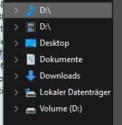 Kann mir einer helfen (Festplatte zweimal als Ordner im Dateienexplorer)?