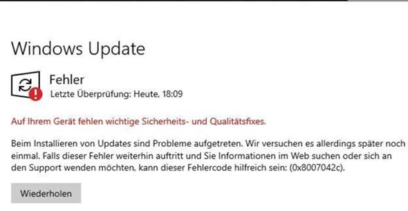 Windows Update Geht Nicht Kann jemand mir Helfen?