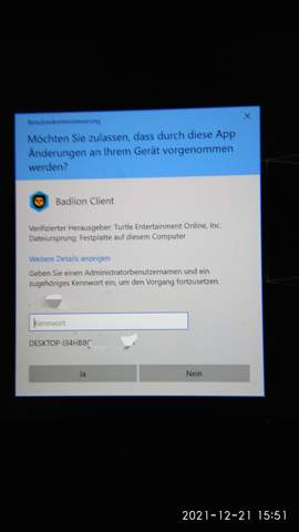 Badlion ohne admin?
