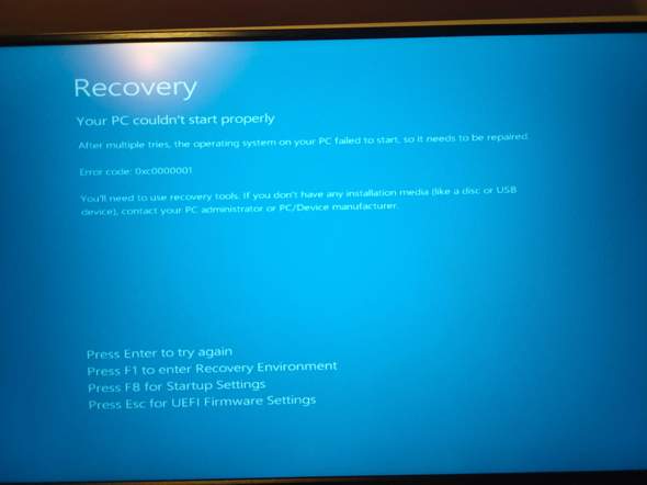 Win 10 Boot Problem?