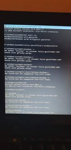 CMD Befehl shutdown funktioniert komplett nicht (Windows 10), was tun?