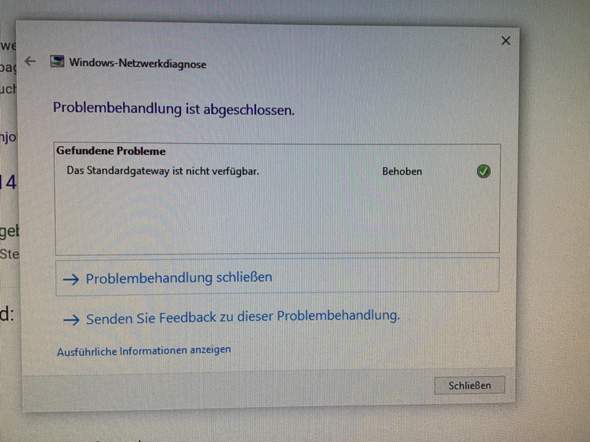 Standardgateway öfters nicht verfügbar?