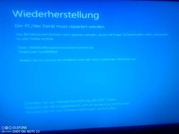 Windows bootet wegen Treiber Fehler nicht?