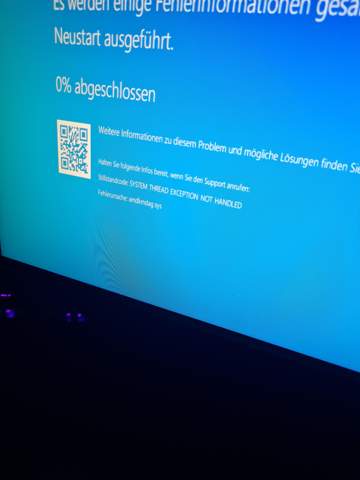 Bluescreen hilfe?