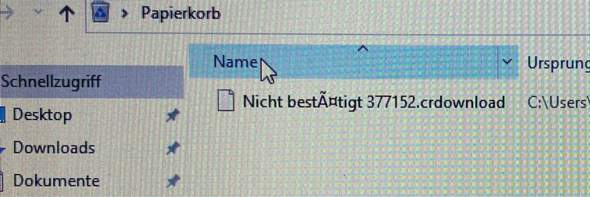 Download Problem unter Windows 10!?