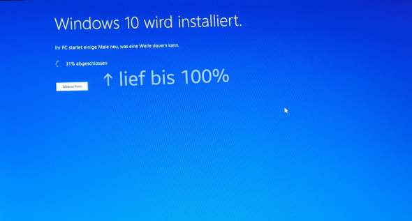 Fehler bei Installation von Windows 10?