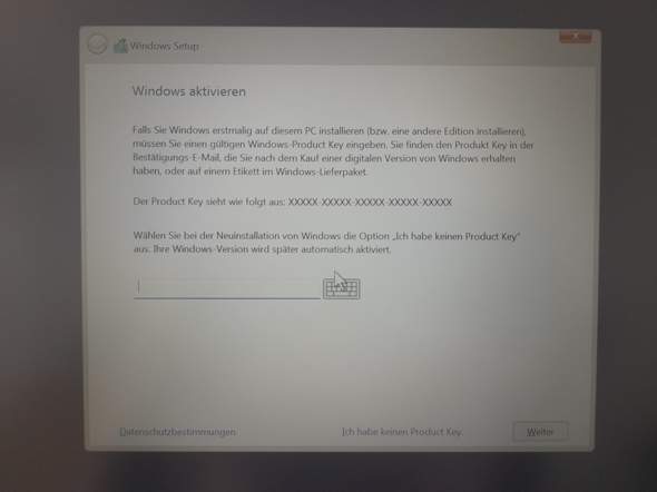 Windows nicht installierbar?