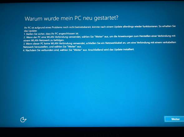 Internet problem beim zurücksetzen windows 10?