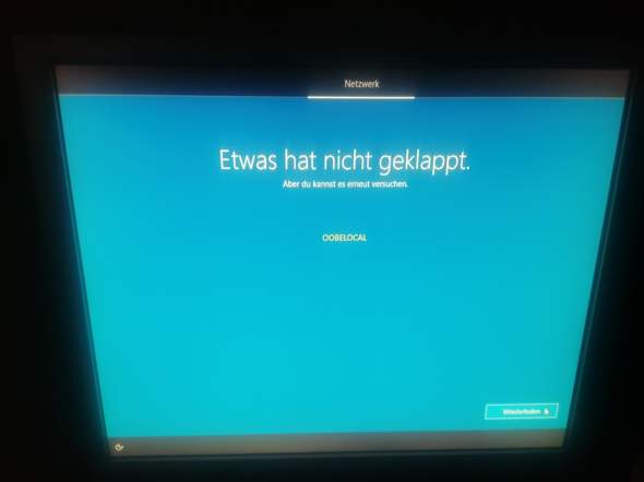 Windows 10 Pro lässt sich nicht mehr einrichten?