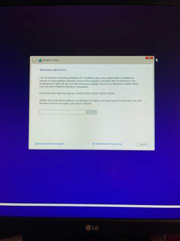 Windows installation hängt sich auf?
