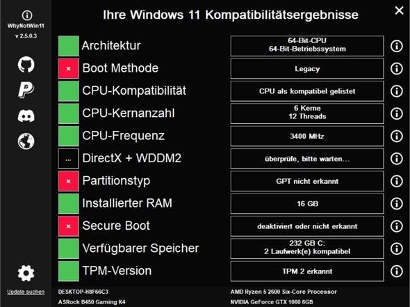 Auf Windows 11 aufrüsten funktioniert nicht?