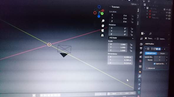 Blender, subsivisuin surface modifier macht objekt unsichtbar?