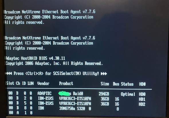 Ibm server xseries 346-windows 10 Setup findet keine Laufwerke?