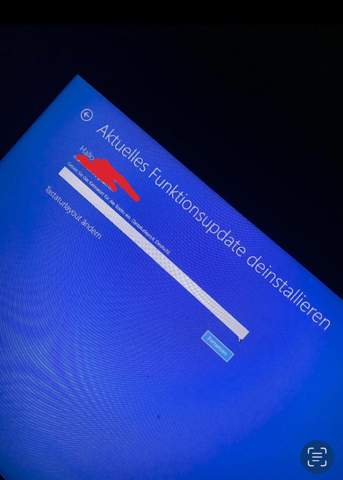 Windows 10 funktions update löschen?