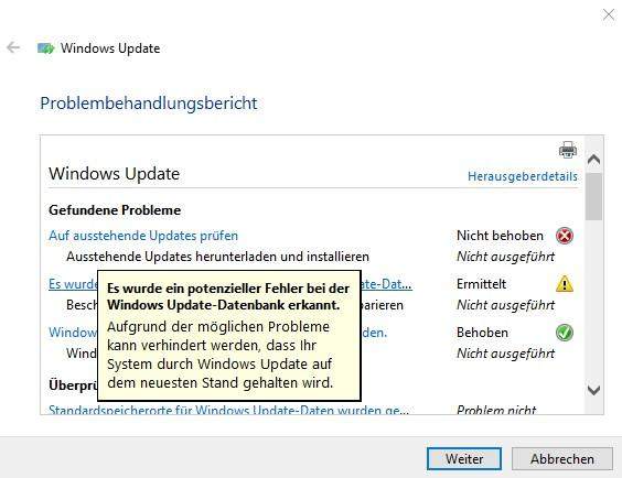 Windows Update Fehler?