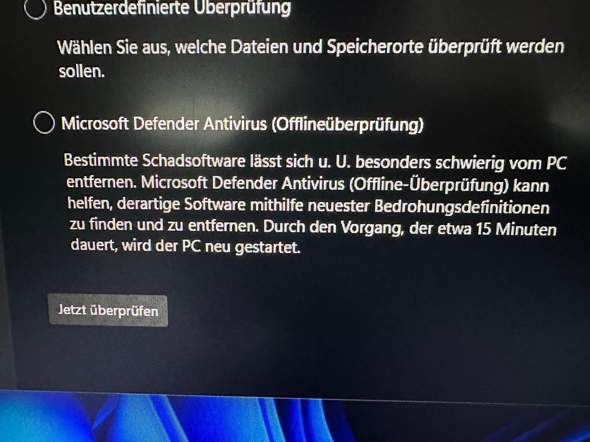 Windows Defender offline Überprüfung?