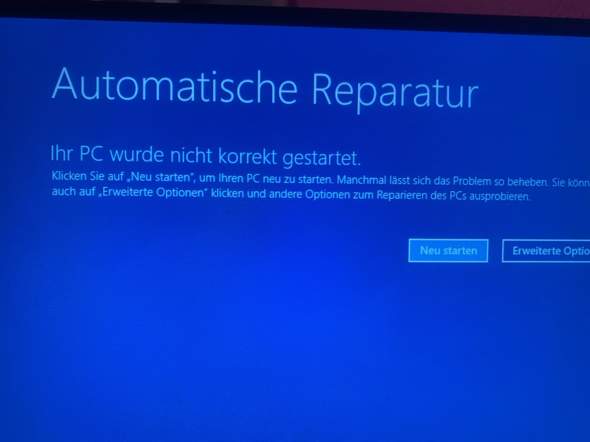 Ich hänge in der automatischen Reparatur fest?