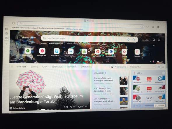 Laptop Microsoft edge browser etc sieht komplett kompliziert und anders aus?