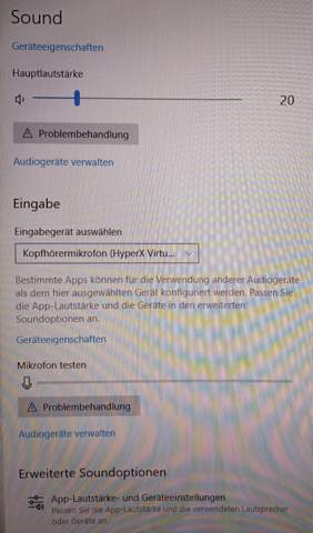 Wieso gibt mein Kopfhörermikrofon keinen Pegel aus?