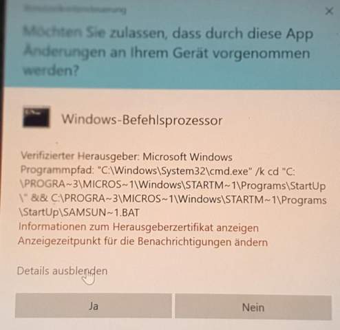 Cmd Befehl Autostart rückgängig machen?