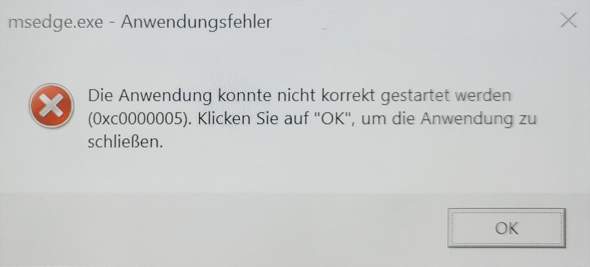 Microsoft Edge geht nicht mehr?