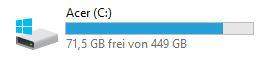 Laptop neu aufgesetzt, Festplatte ist trotzdem voll, warum?