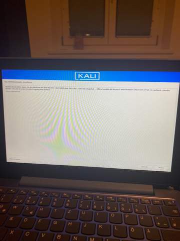 Kali Linux Unbekannter Fehler?