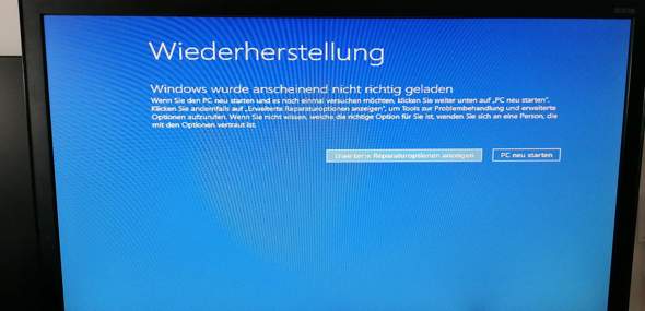 PC HILFE! "Windows wurde anscheinend nicht richtig geladen"?