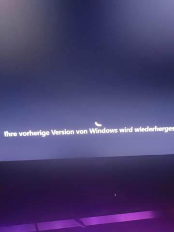 Windows 10 downgrade abbrechen?