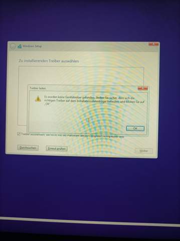 Ich war auf ubuntu Dan wollte ich auf Windows 10 wechseln mit ein USB Stick aber da kommt...