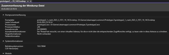 Prototype 2 crash beim Start?