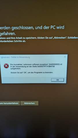 Fehlermeldung Windows 10?
