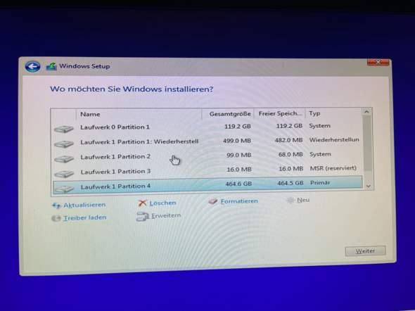 Windows neu aufsetzen wo Windows installieren?