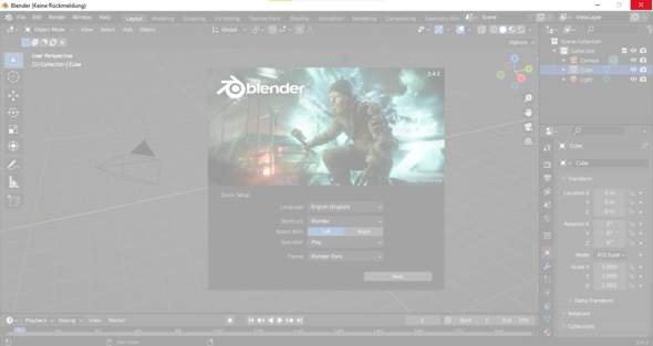 Blender reagiert nicht beim Start?