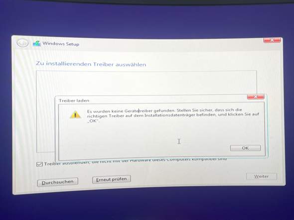 Windows Installation, parallel zu linux. Fehlermeldung?