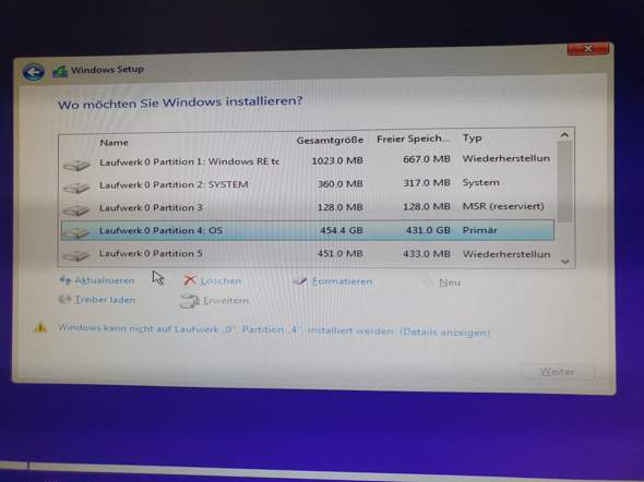 Windows 10 installieren Problem?