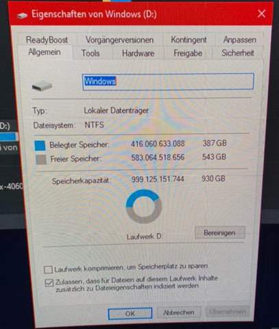 Warum nach Klonen einer 1TB SSD auf 500GB SSD weniger Speicher belegt?