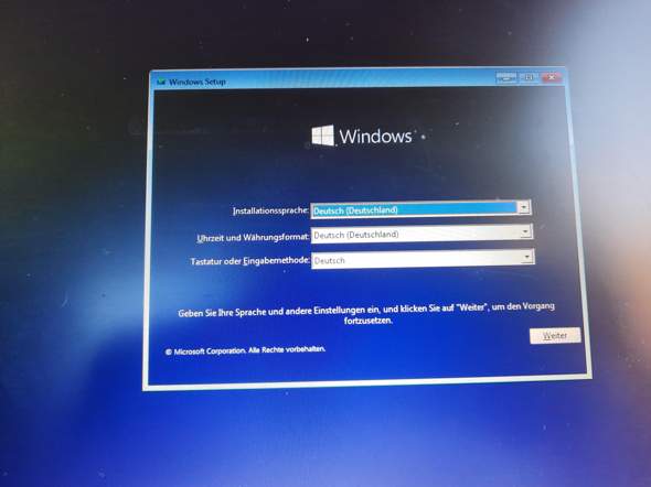 Wndows setup screen?