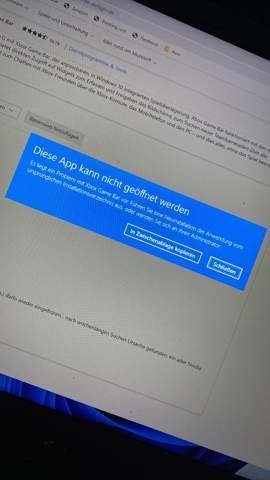 Windows lässt Xbox Game bar und Einstellungen nicht mehr öffnen was tun?