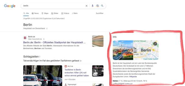 Google Suche Einstellungen?
