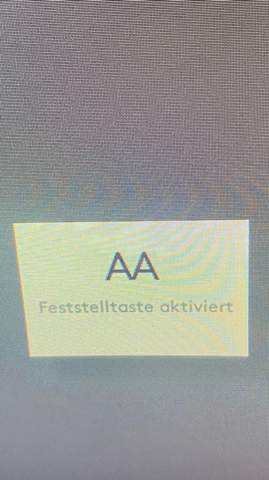 Popup Feststelltaste aktiviert/deaktiviert?