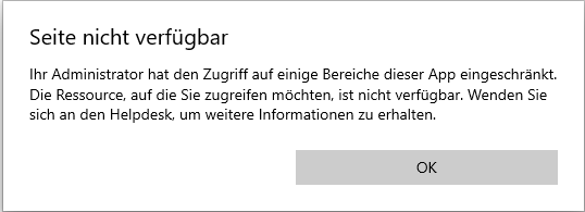 Wieso kann ich nicht auf die Seite vom "Windows Defender Manipulations - Schutz"?