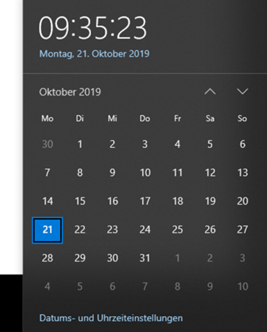 Wie zeigt mir der Kalender wieder meine Termine an?