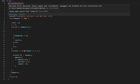 Problem mit Visual studio code auf windows 10?