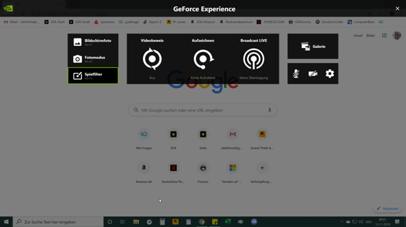 GeForce Experience: Wo ist der Button für Shadowplay?