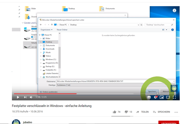 BitLocker was bringt dieses Textdokument mit dem wiederherstellungscode kann ich damit die...