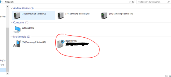 PC wird im Heimnetzwerk als Multimedia angezeigt?