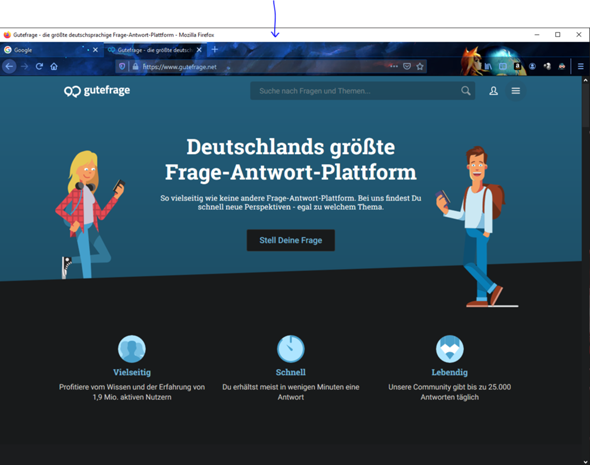 Leiste über Firefox schwarz einstellen (win10)?