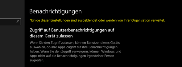Ich kann keine Windows 10 Datenschutz Einstellungen anpassen?