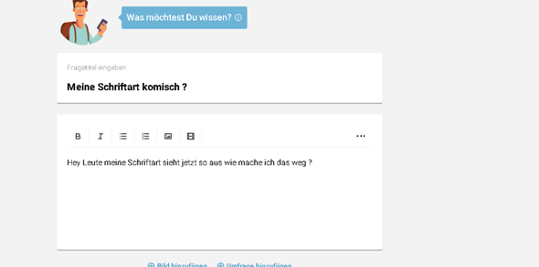 Meine Schriftart komisch?